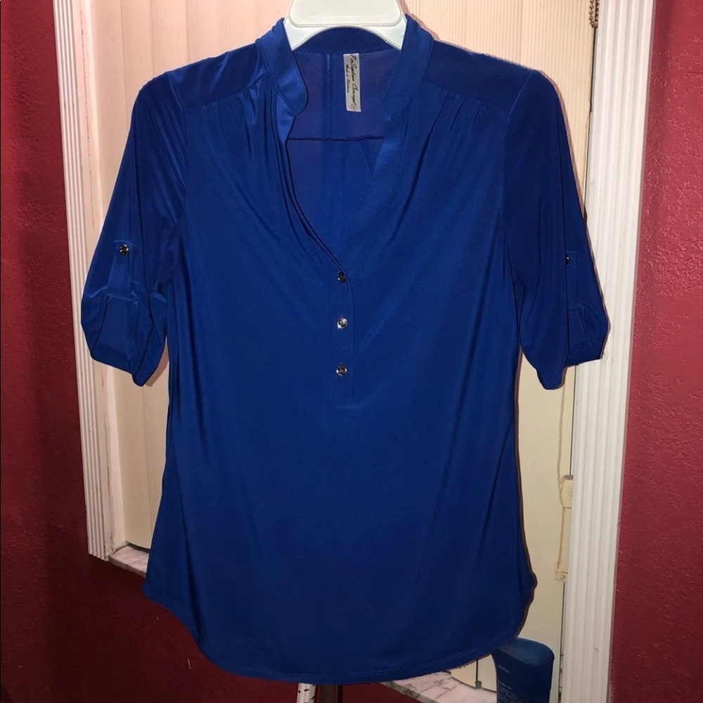 Royal blue blouse